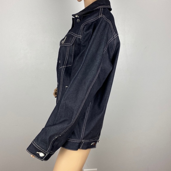NEW WEWOREWHAT REVOLVE OVERSIZED DENIM JACKET - Picture 5 of 8